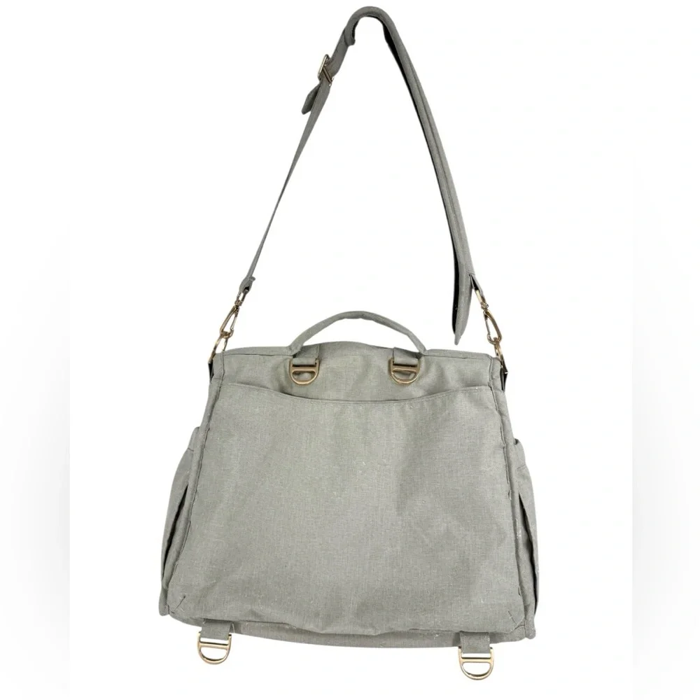 Jujube Be Prepared Diaper Bag Gray Gold Hardware Large Capacity Travel Tote